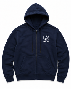 The Clasify Zip Hoodie in navy, front view